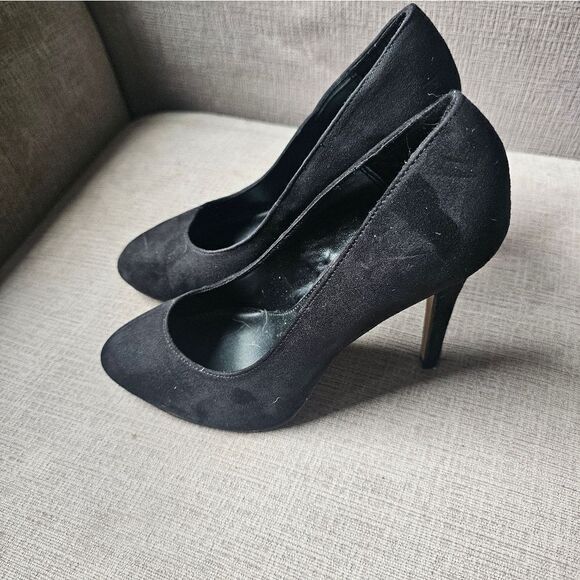 Rock & Republic black suede heels sz 7.5 - Picture 6 of 7
